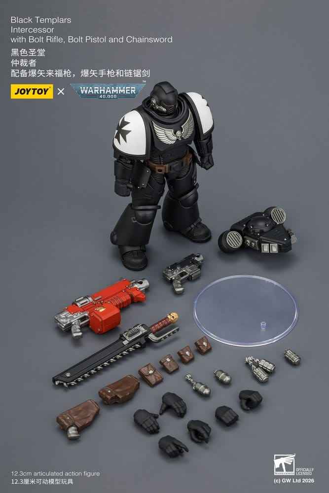 Warhammer 40,000 Actionfigur Svarta Tempelriddare Intercessor 12 cm