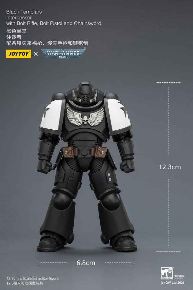 Warhammer 40,000 Actionfigur Svarta Tempelriddare Intercessor 12 cm