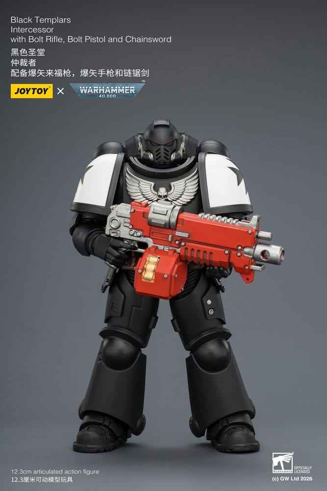Warhammer 40,000 Actionfigur Svarta Tempelriddare Intercessor 12 cm