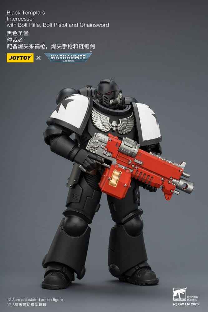 Warhammer 40,000 Actionfigur Svarta Tempelriddare Intercessor 12 cm