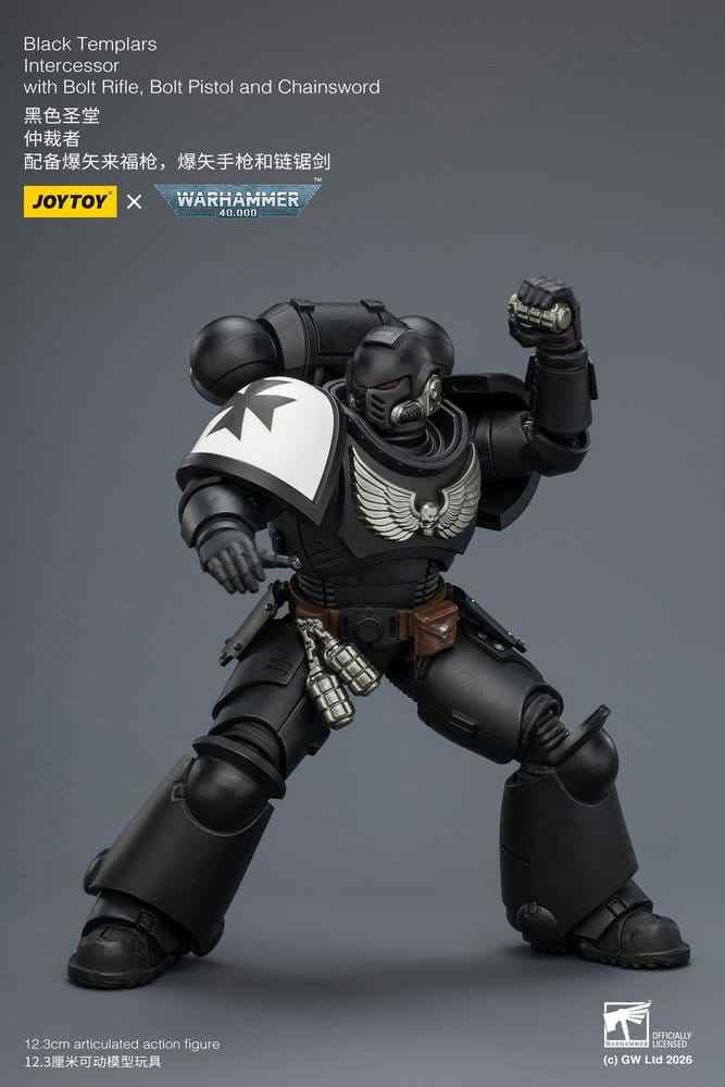 Warhammer 40,000 Actionfigur Svarta Tempelriddare Intercessor 12 cm
