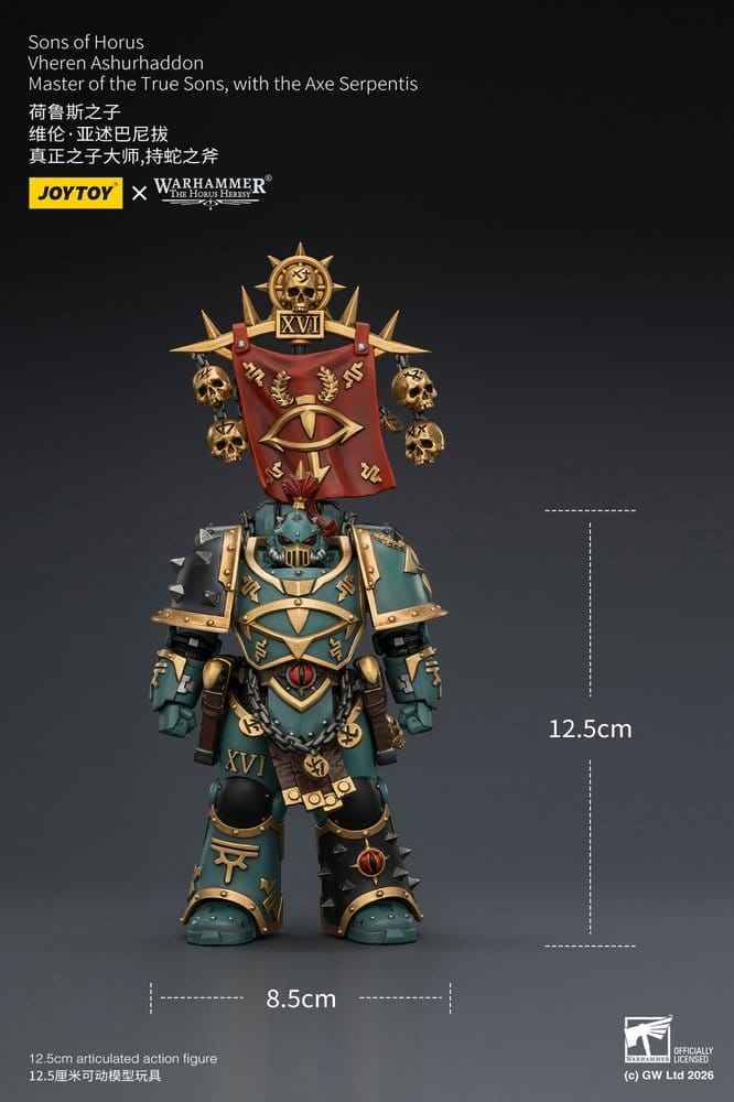 Warhammer The Horus Heresy Actionfigur Sons of Horus Vheren Ashurhaddon Mästare av de Sanna Sönerna 13 cm