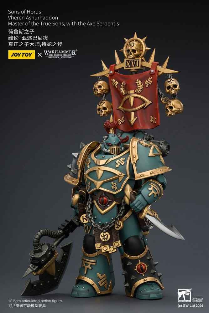 Warhammer The Horus Heresy Actionfigur Sons of Horus Vheren Ashurhaddon Mästare av de Sanna Sönerna 13 cm