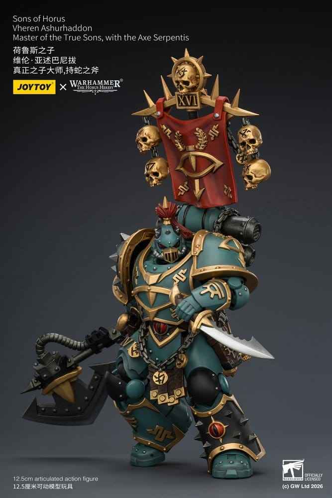 Warhammer The Horus Heresy Actionfigur Sons of Horus Vheren Ashurhaddon Mästare av de Sanna Sönerna 13 cm