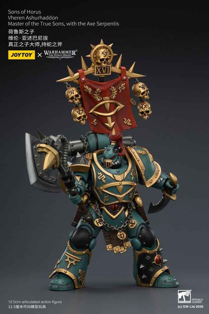 Warhammer The Horus Heresy Actionfigur Sons of Horus Vheren Ashurhaddon Mästare av de Sanna Sönerna 13 cm
