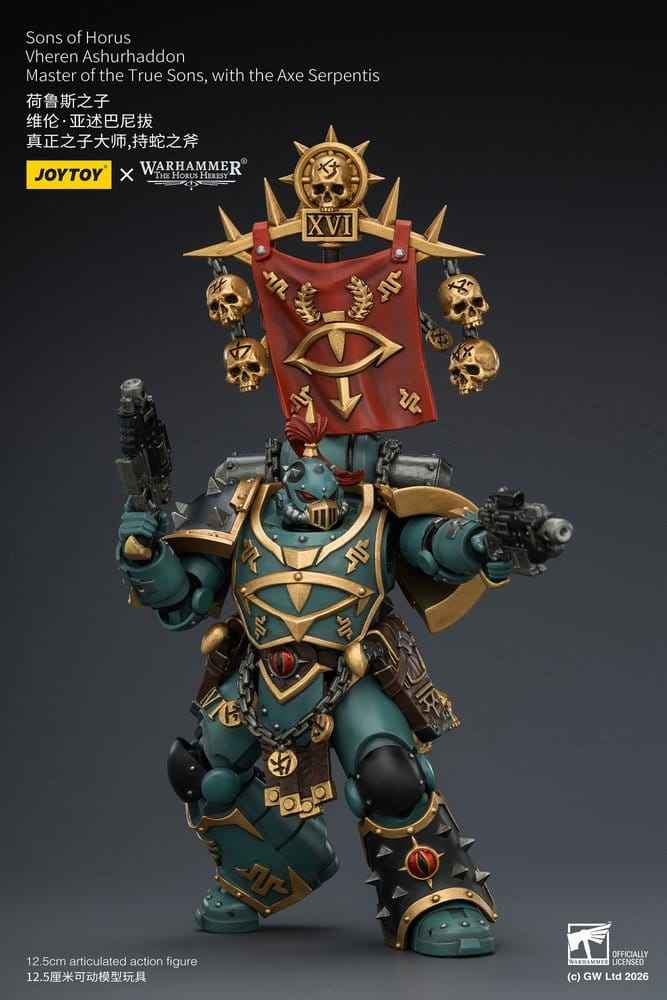 Warhammer The Horus Heresy Actionfigur Sons of Horus Vheren Ashurhaddon Mästare av de Sanna Sönerna 13 cm