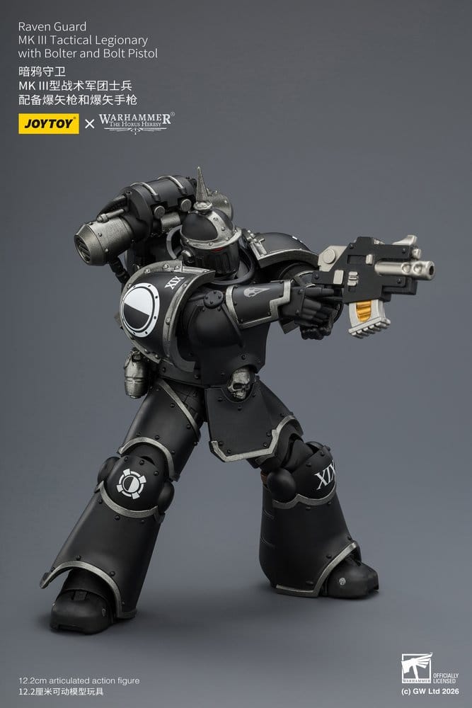 Warhammer 40,000 Actionfigur Raven Guard MK III Taktisk Legionär 12 cm