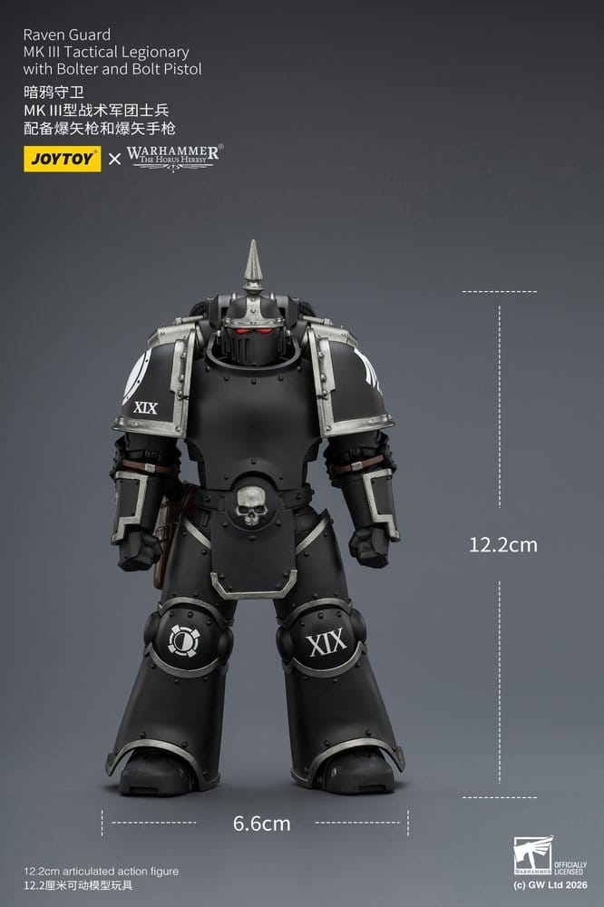 Warhammer 40,000 Actionfigur Raven Guard MK III Taktisk Legionär 12 cm