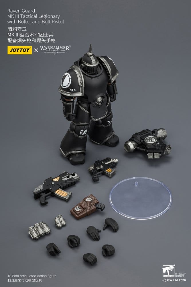 Warhammer 40,000 Actionfigur Raven Guard MK III Taktisk Legionär 12 cm