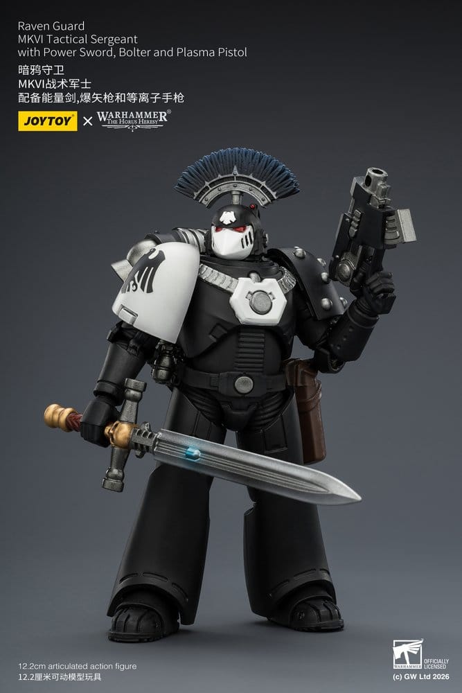Warhammer 40,000 Actionfigur Raven Guard MkVI Taktisk Sergent 12 cm