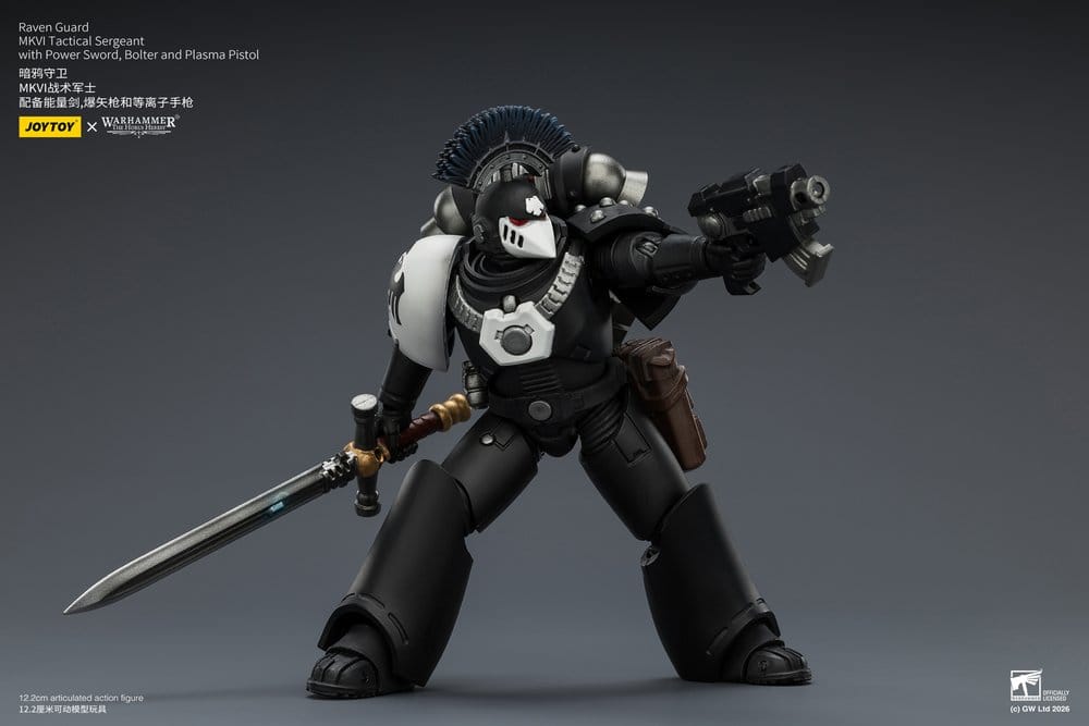 Warhammer 40,000 Actionfigur Raven Guard MkVI Taktisk Sergent 12 cm