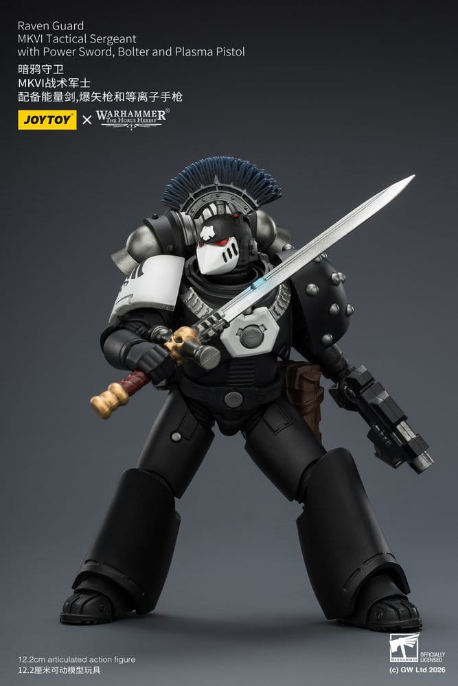 Warhammer 40,000 Actionfigur Raven Guard MkVI Taktisk Sergent 12 cm