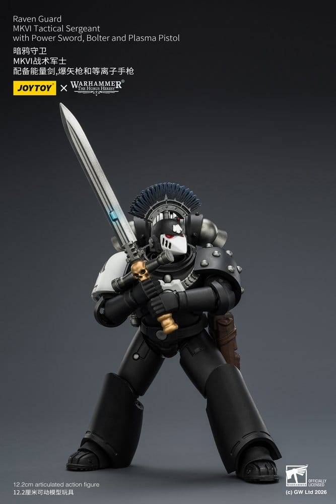 Warhammer 40,000 Actionfigur Raven Guard MkVI Taktisk Sergent 12 cm