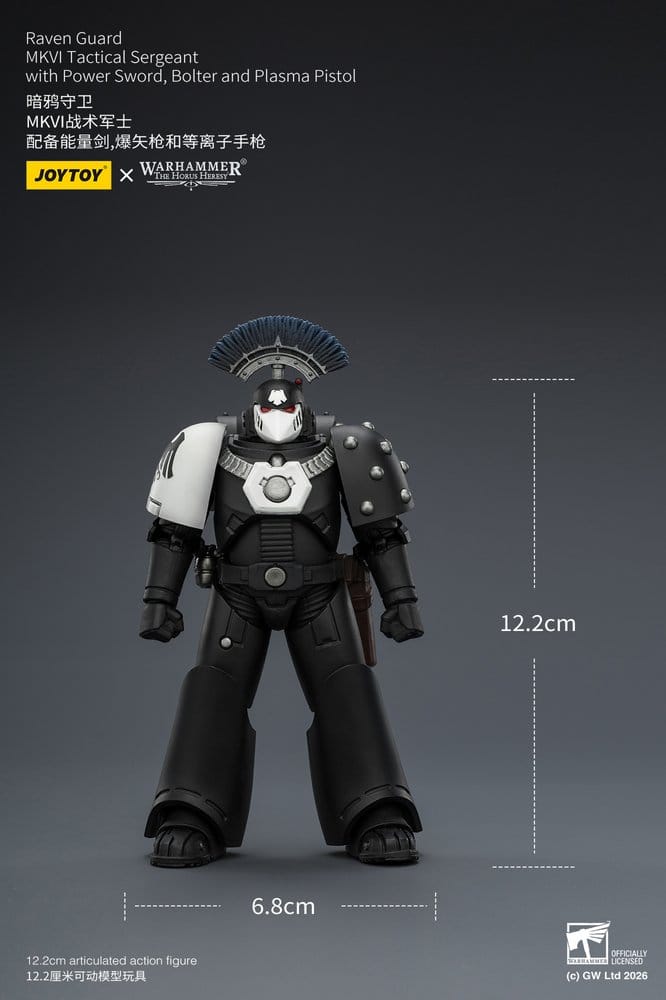 Warhammer 40,000 Actionfigur Raven Guard MkVI Taktisk Sergent 12 cm