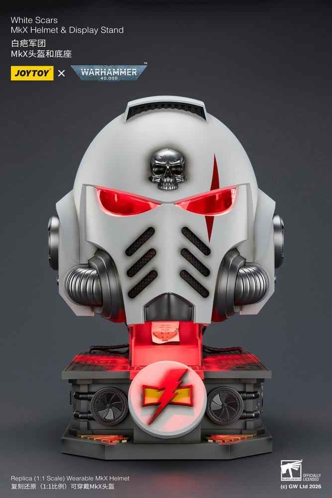 Warhammer 40,000 Hjälm med Displayställ White Scars MkX 44 cm