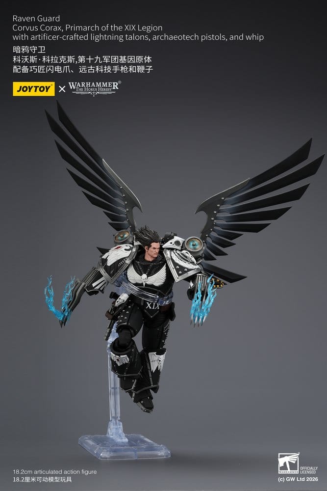 Warhammer 40,000 Actionfigur Raven Guard Corvus Corax, Primarch för XIX Legionen 18 cm
