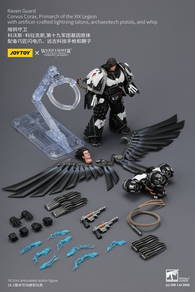 Warhammer 40,000 Actionfigur Raven Guard Corvus Corax, Primarch för XIX Legionen 18 cm