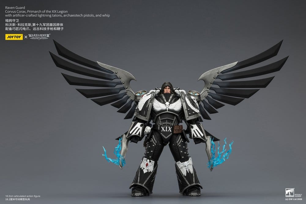 Warhammer 40,000 Actionfigur Raven Guard Corvus Corax, Primarch för XIX Legionen 18 cm