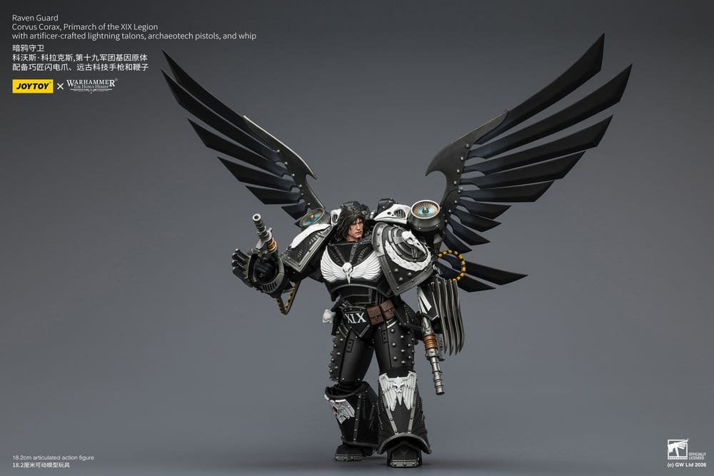 Warhammer 40,000 Actionfigur Raven Guard Corvus Corax, Primarch för XIX Legionen 18 cm