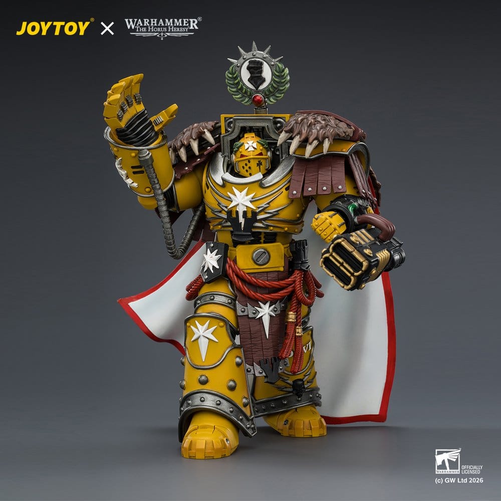 Warhammer Actionfigur Imperial Fists Lord Castellan Evander Garrius, Tyrannen av Cthonia 14 cm
