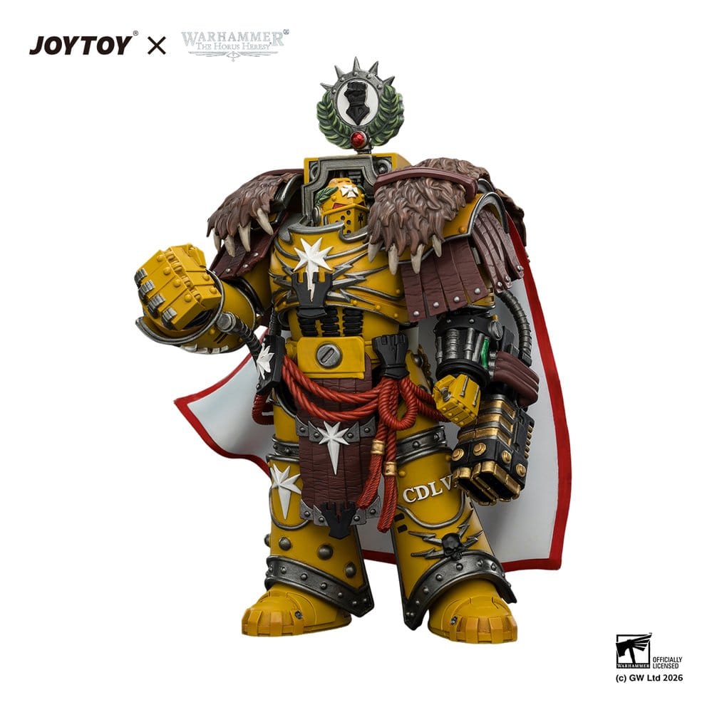 Warhammer Actionfigur Imperial Fists Lord Castellan Evander Garrius, Tyrannen av Cthonia 14 cm
