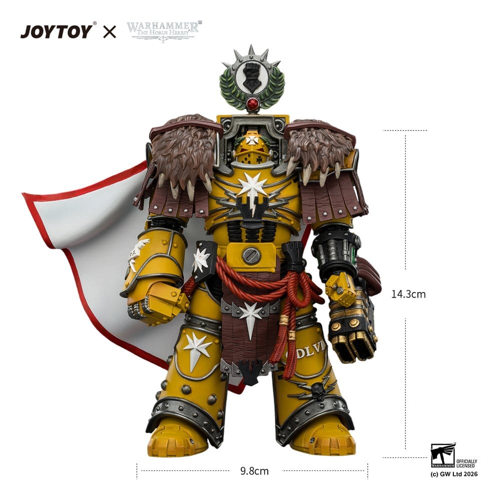 Warhammer Actionfigur Imperial Fists Lord Castellan Evander Garrius, Tyrannen av Cthonia 14 cm