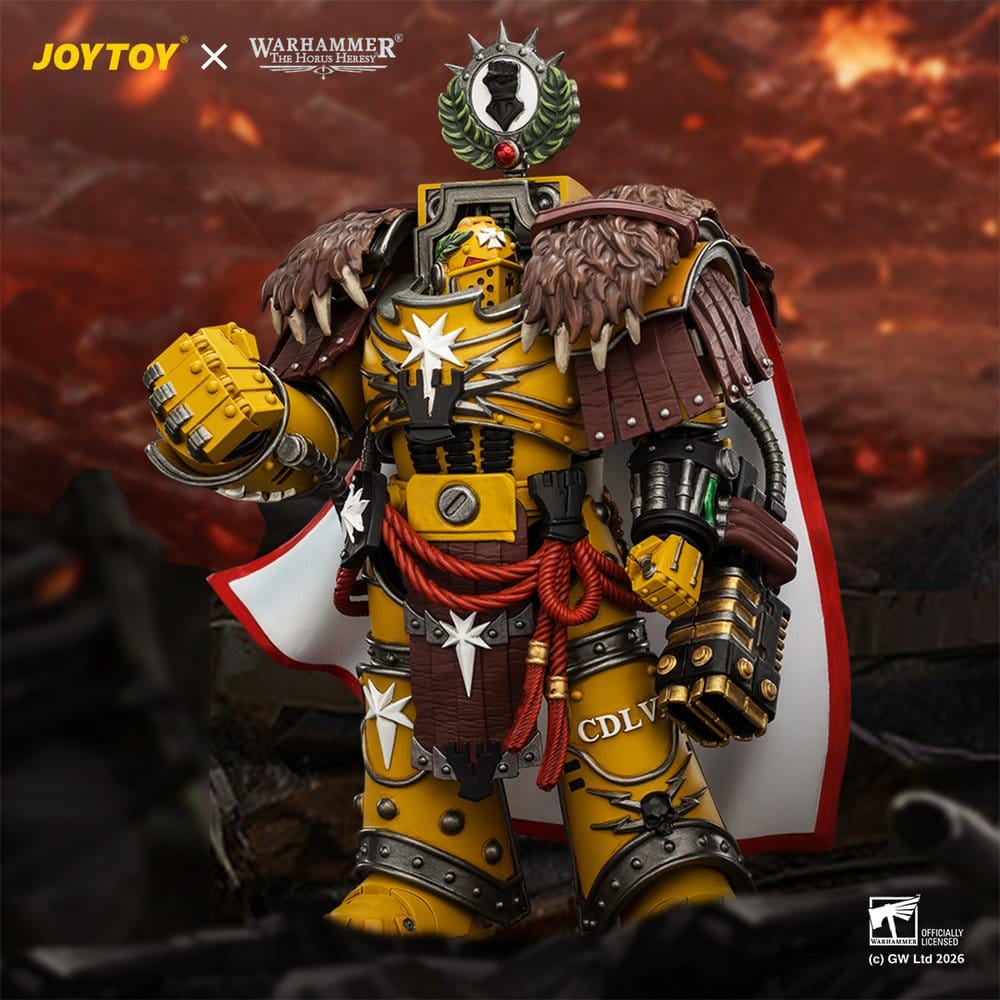 Warhammer Actionfigur Imperial Fists Lord Castellan Evander Garrius, Tyrannen av Cthonia 14 cm