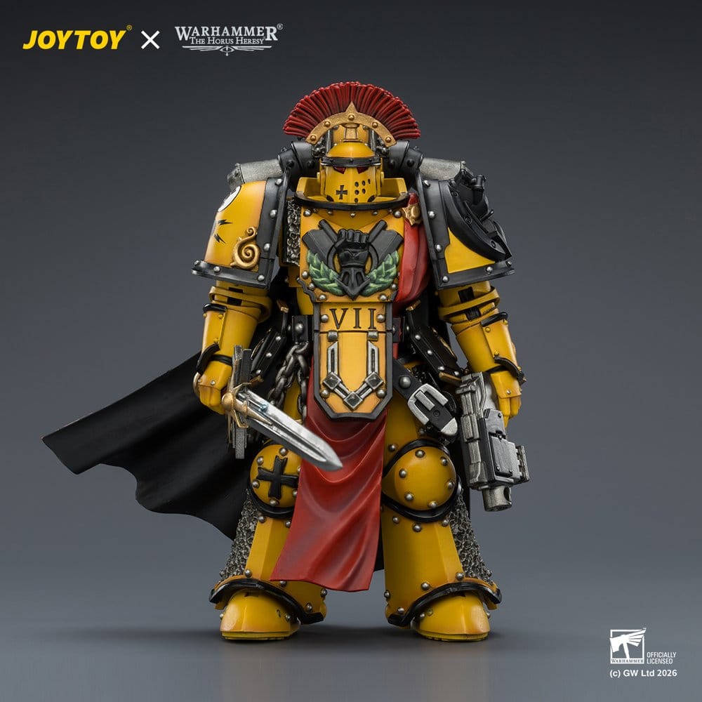 Warhammer Actionfigur Imperial Fists Legion Praetor i Mk III Rustning 13 cm