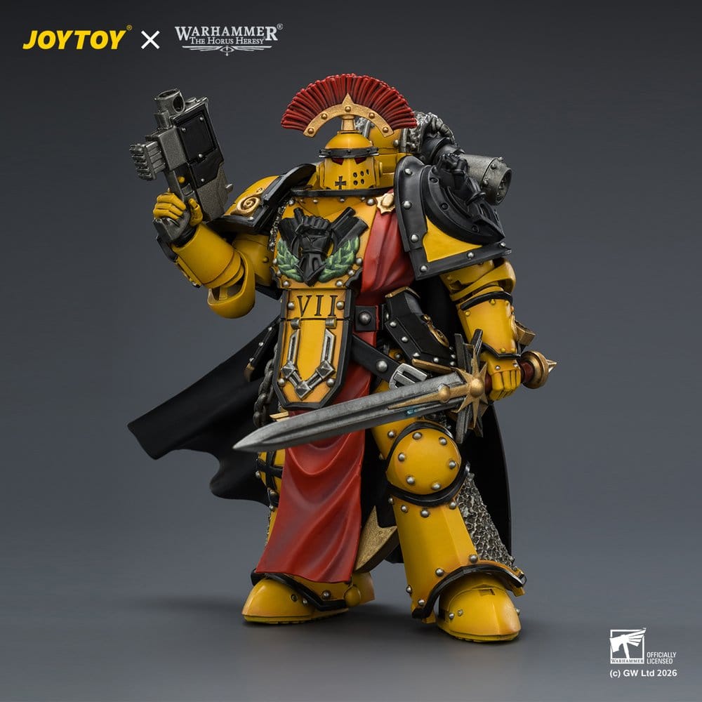 Warhammer Actionfigur Imperial Fists Legion Praetor i Mk III Rustning 13 cm