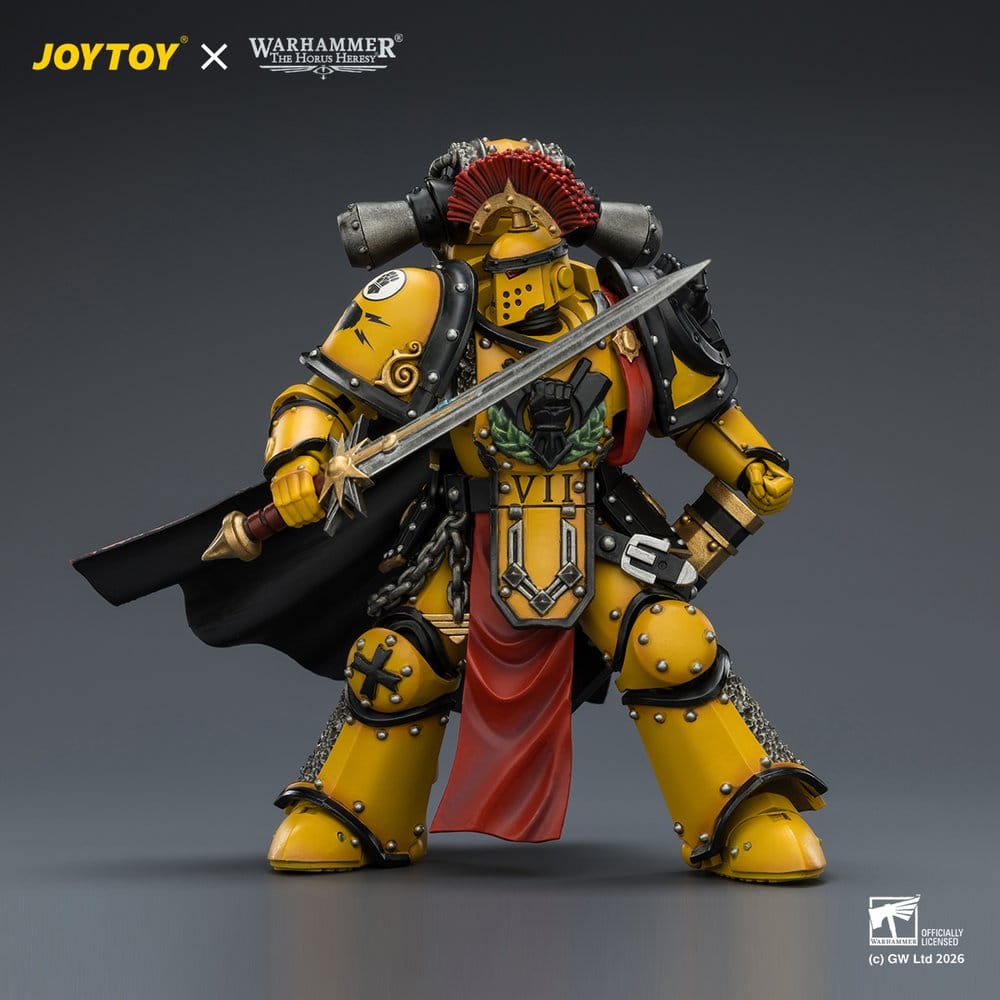 Warhammer Actionfigur Imperial Fists Legion Praetor i Mk III Rustning 13 cm