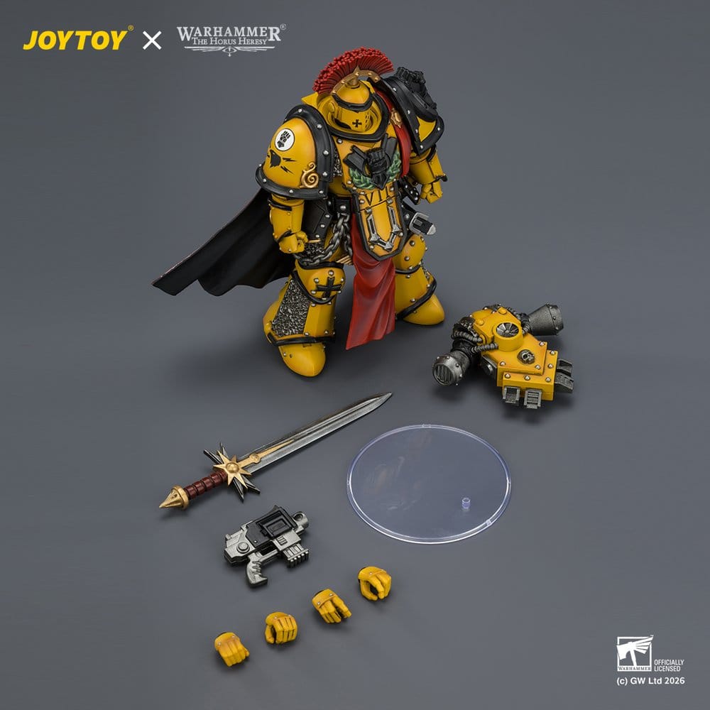 Warhammer Actionfigur Imperial Fists Legion Praetor i Mk III Rustning 13 cm
