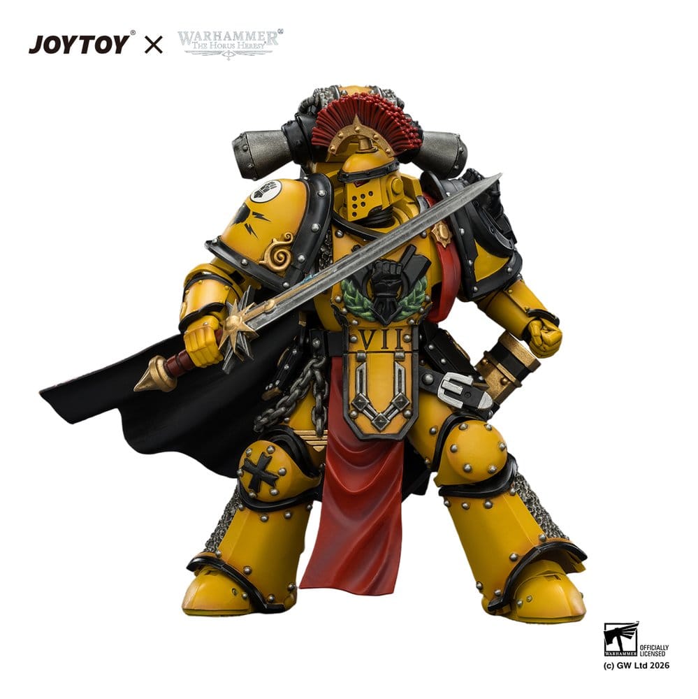 Warhammer Actionfigur Imperial Fists Legion Praetor i Mk III Rustning 13 cm