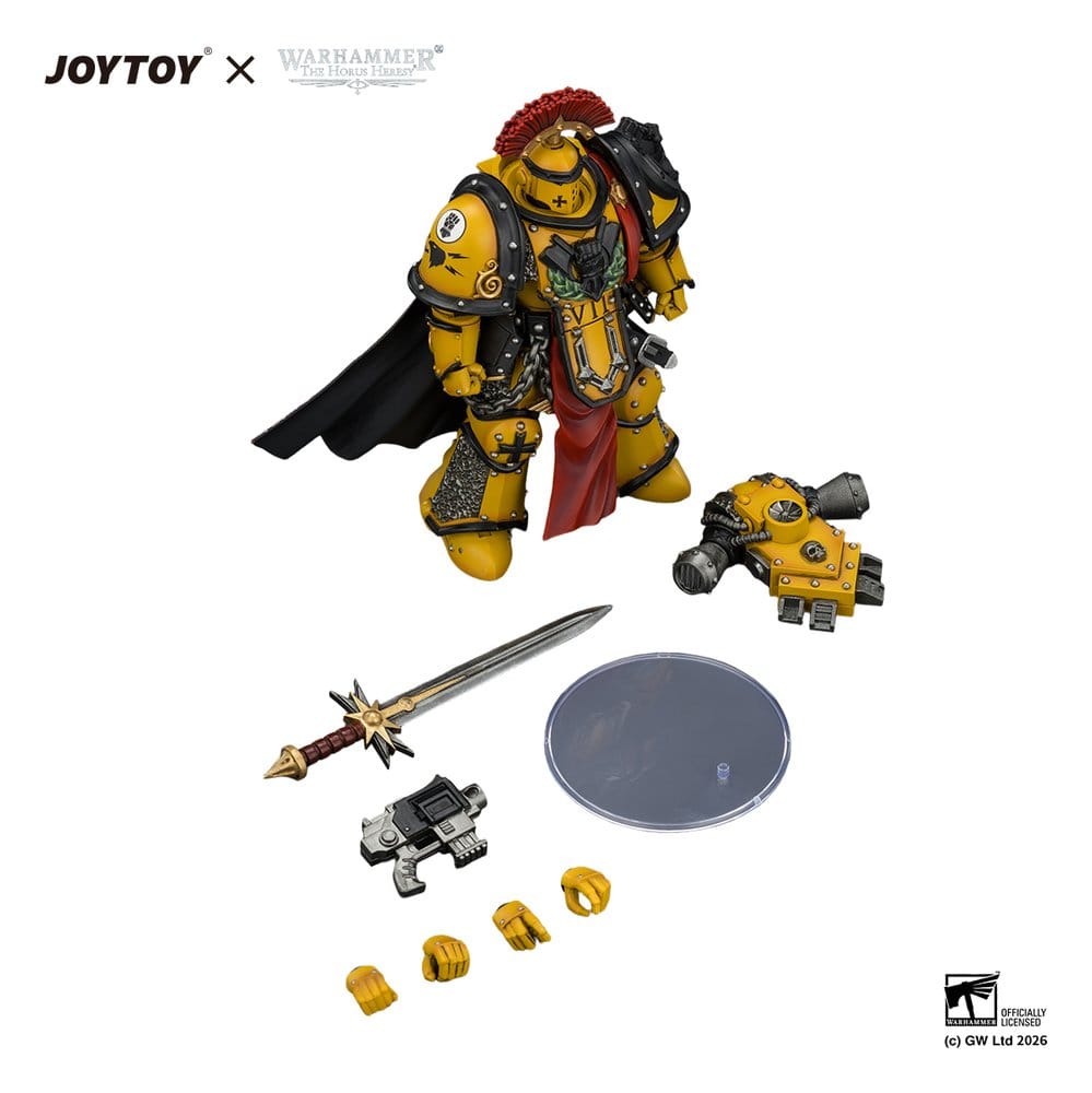 Warhammer Actionfigur Imperial Fists Legion Praetor i Mk III Rustning 13 cm