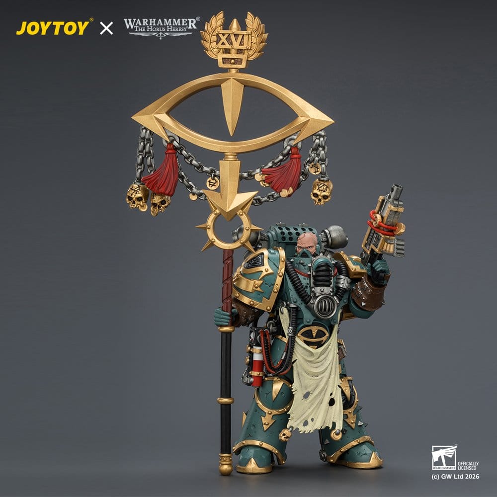 Warhammer Actionfigur Sons of Horus Maloghurst den Förvridne, Warmasterns Adjutant 13 cm