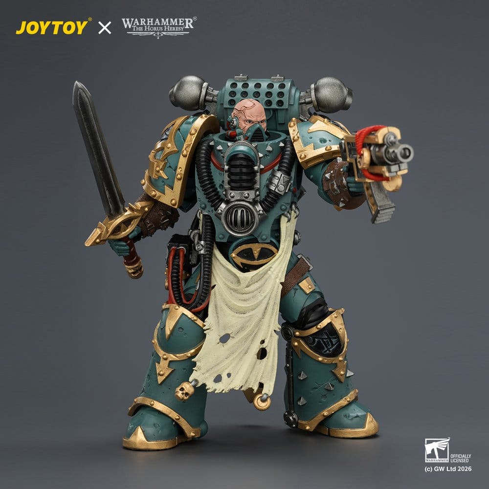 Warhammer Actionfigur Sons of Horus Maloghurst den Förvridne, Warmasterns Adjutant 13 cm