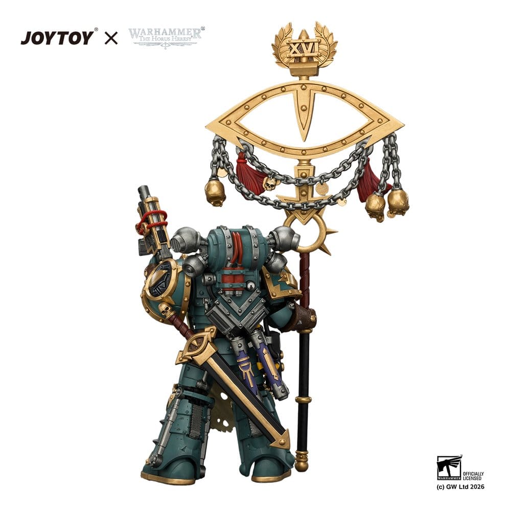 Warhammer Actionfigur Sons of Horus Maloghurst den Förvridne, Warmasterns Adjutant 13 cm