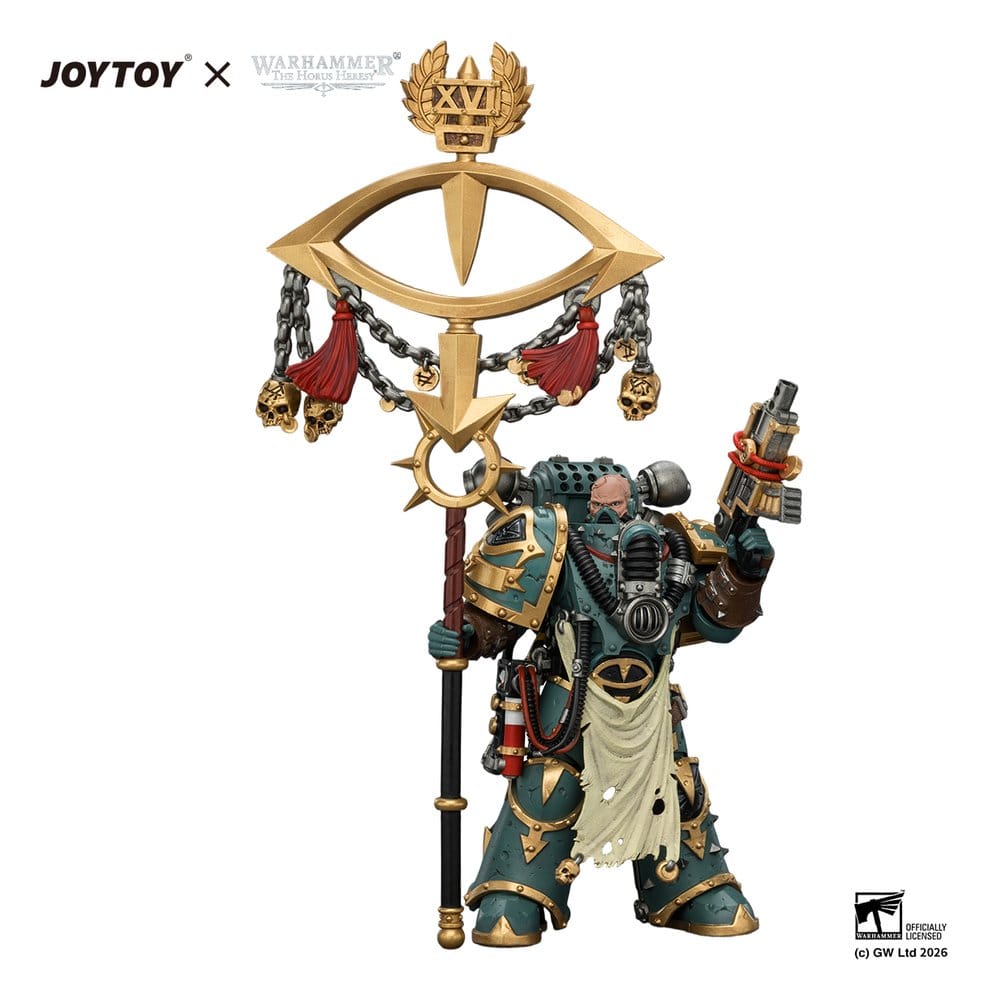 Warhammer Actionfigur Sons of Horus Maloghurst den Förvridne, Warmasterns Adjutant 13 cm