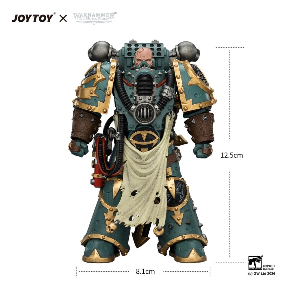 Warhammer Actionfigur Sons of Horus Maloghurst den Förvridne, Warmasterns Adjutant 13 cm