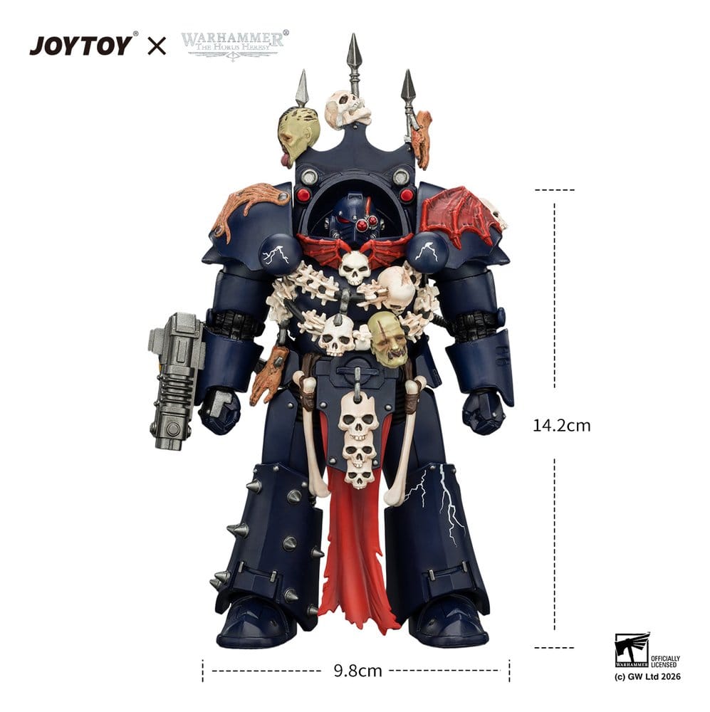 Warhammer The Horus Heresy Actionfigur Night Lords Legion Pretor i Tartaros Terminatorrustning 14 cm