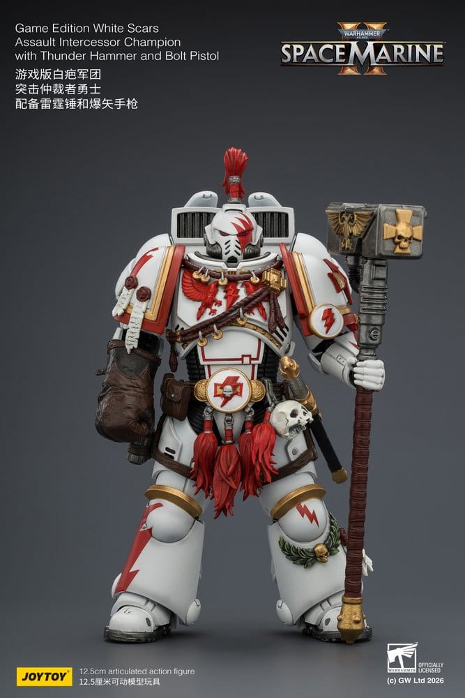 Warhammer Actionfigur Spelledition White Scars Assault Intercessor Champion 13 cm