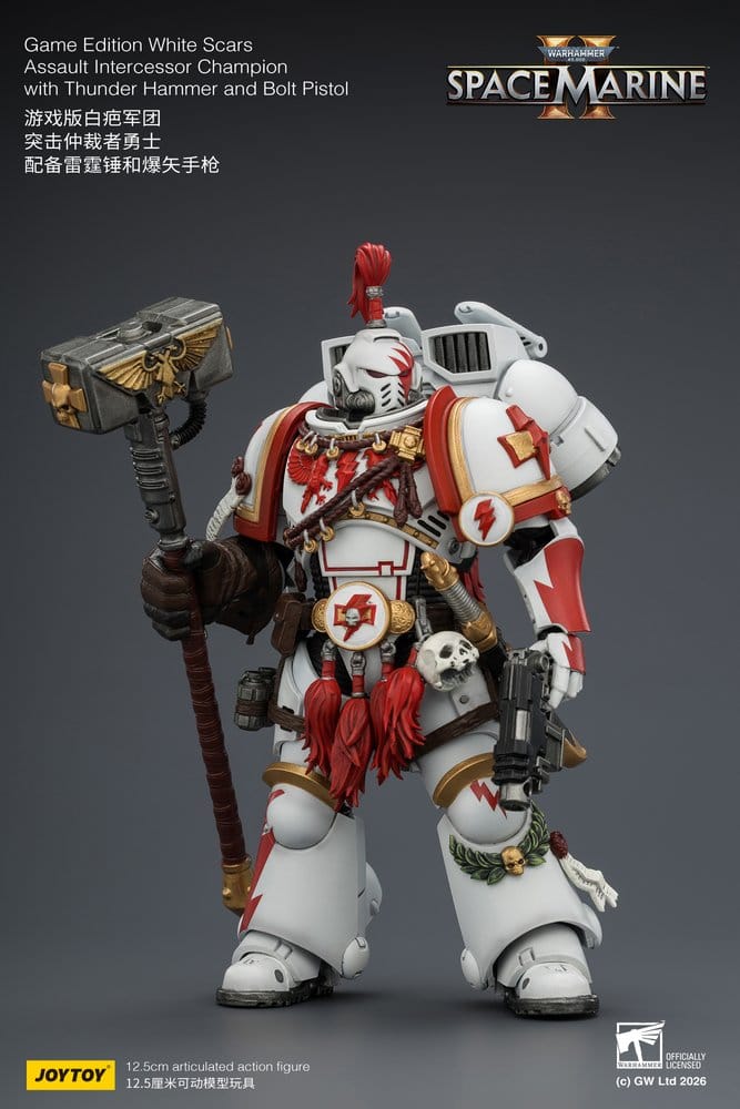 Warhammer Action Figur Game Edition White Scars Assault Intercessor Champion 13 cm