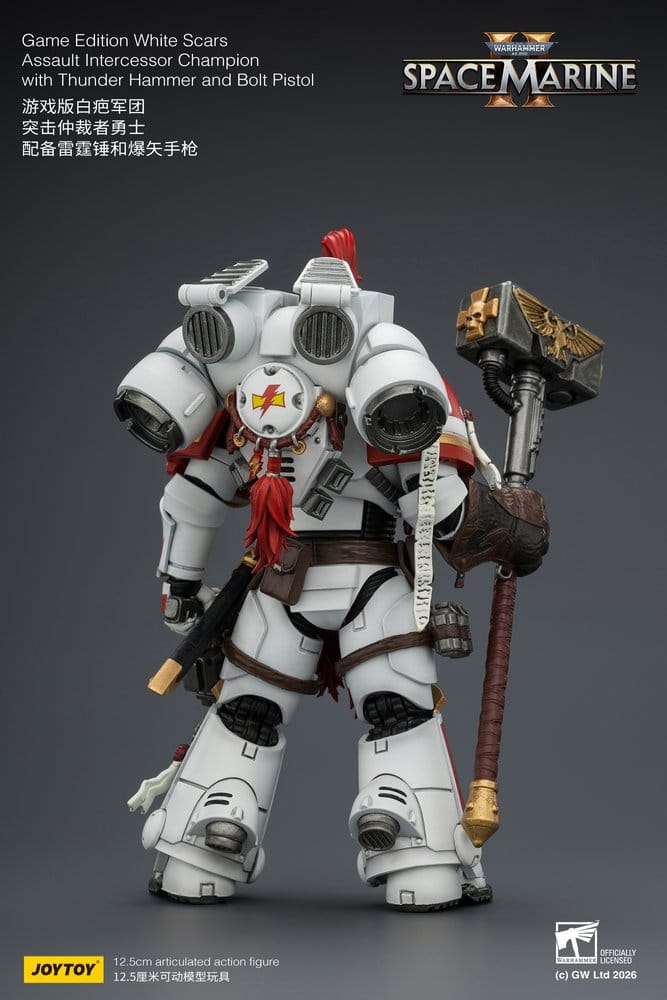 Warhammer Actionfigur Spelledition White Scars Assault Intercessor Champion 13 cm
