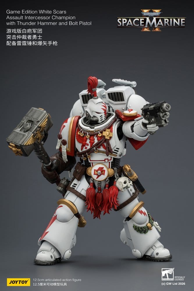 Warhammer Actionfigur Spelledition White Scars Assault Intercessor Champion 13 cm