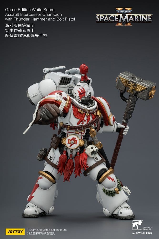 Warhammer Actionfigur Spelledition White Scars Assault Intercessor Champion 13 cm