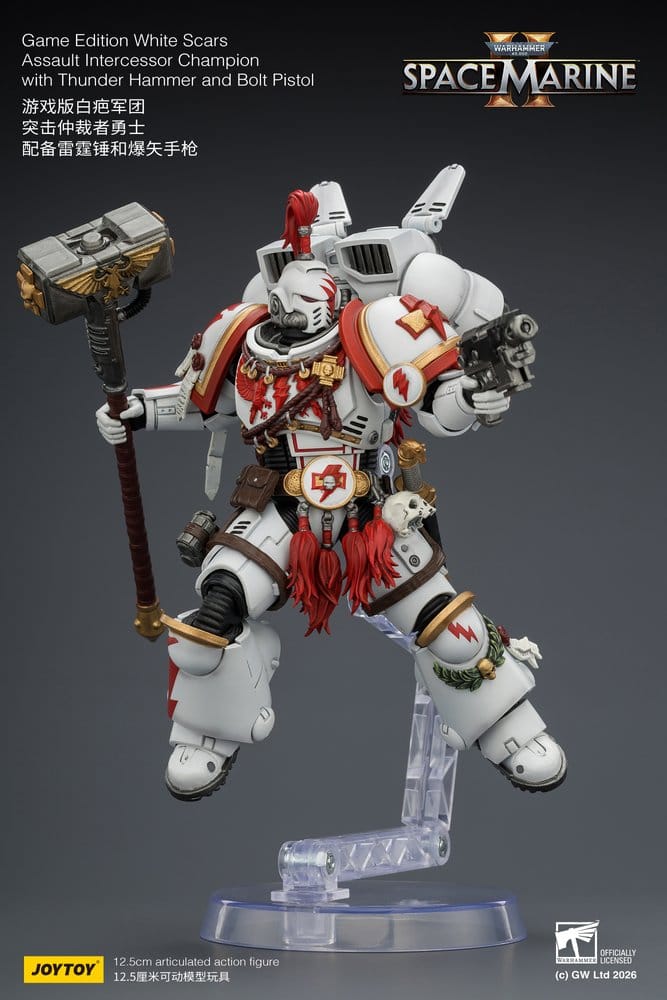 Warhammer Actionfigur Spelledition White Scars Assault Intercessor Champion 13 cm