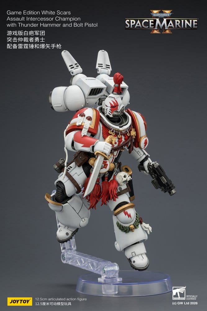 Warhammer Actionfigur Spelledition White Scars Assault Intercessor Champion 13 cm