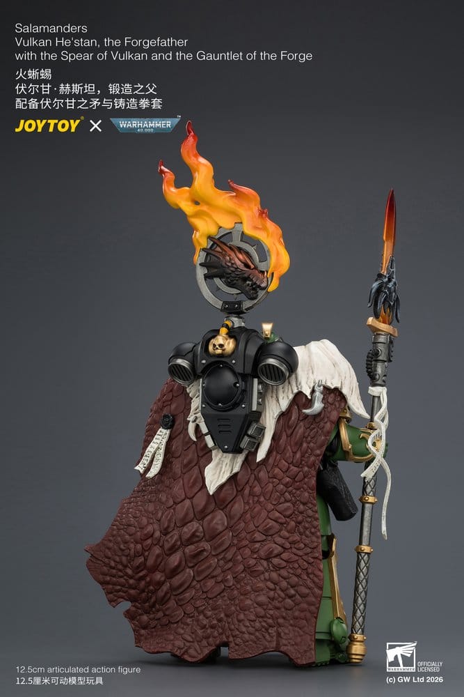 Warhammer Actionfigur Salamanders Vulkan He'stan, Eldsmidesfader 13 cm