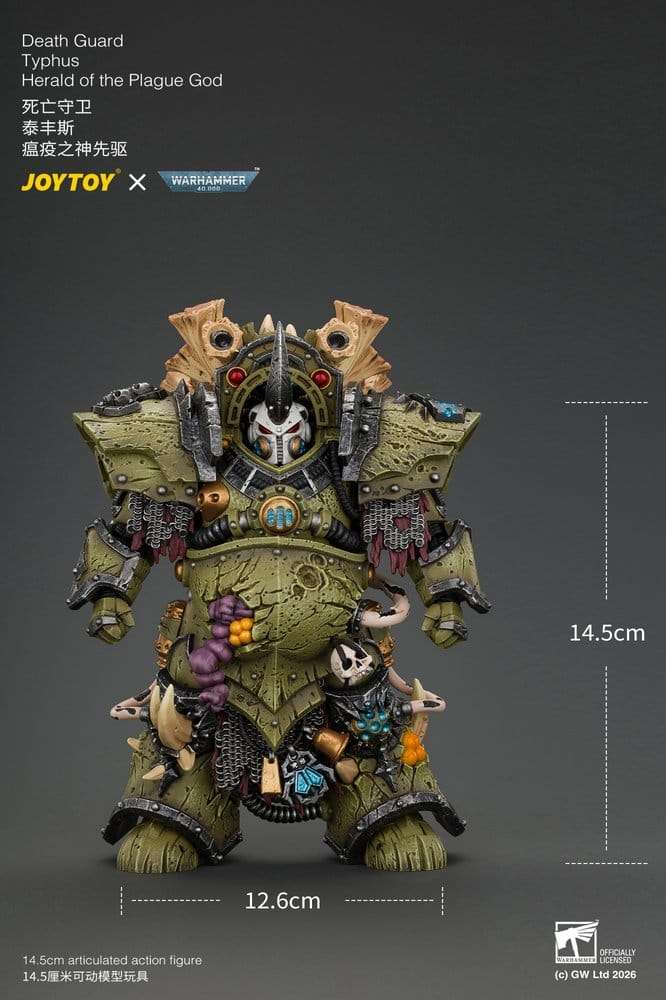 Warhammer Action Figure Death Guard Typhus Herald of the Plague God 15 cm