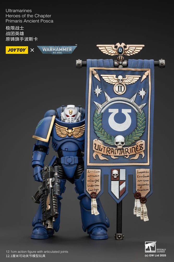 Warhammer 40k Action Figur 1/18 Ultramarines Heroes of the Chapter Primaris Ancient Posca 20 cm Joy Toy (CN)