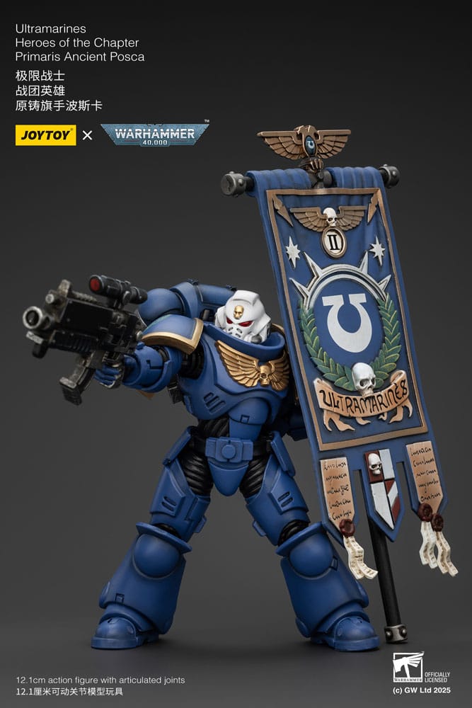 Warhammer 40k Action Figur 1/18 Ultramarines Heroes of the Chapter Primaris Ancient Posca 20 cm Joy Toy (CN)